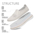 thumbnail image 2 of Women's Slip on Mocassin Casual Comfortable Work Nurse Flat Shoes Beige 8.5, 2 of 9