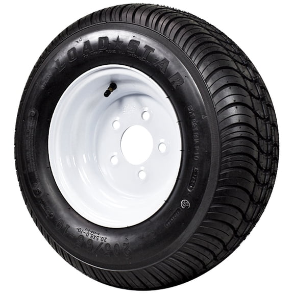 Kenda Loadstar Trailer Tire 20.5X8.00-10 Load Range E on 5/4.5" White Wheel