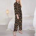 thumbnail image 3 of Sikiie Rose Flower Bear Women's Long-Sleeve Shirt and Full-Length Bottom Pajama Set (s-xxl)-Large, 3 of 7