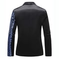 thumbnail image 5 of Abomasnow Mens Black Sequin Shiny Prom Suit Jacket One Button Slim Fit Sport Coats Dressy Blazers Tuxedo for Wedding Banquet, 5 of 5