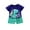 Blue D, variant on Uxgjfwu Toddler Summer Outfits Boys Girls Printed Short Sleeve Tops and Shorts Set Summer Clothes, Sizes 6M-8T,Yellow