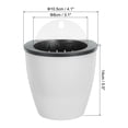 thumbnail image 2 of Unique Bargains 4 Inch Self Watering Plant Pot Hanging Planters with S Hooks, White 3 Pack, 2 of 7