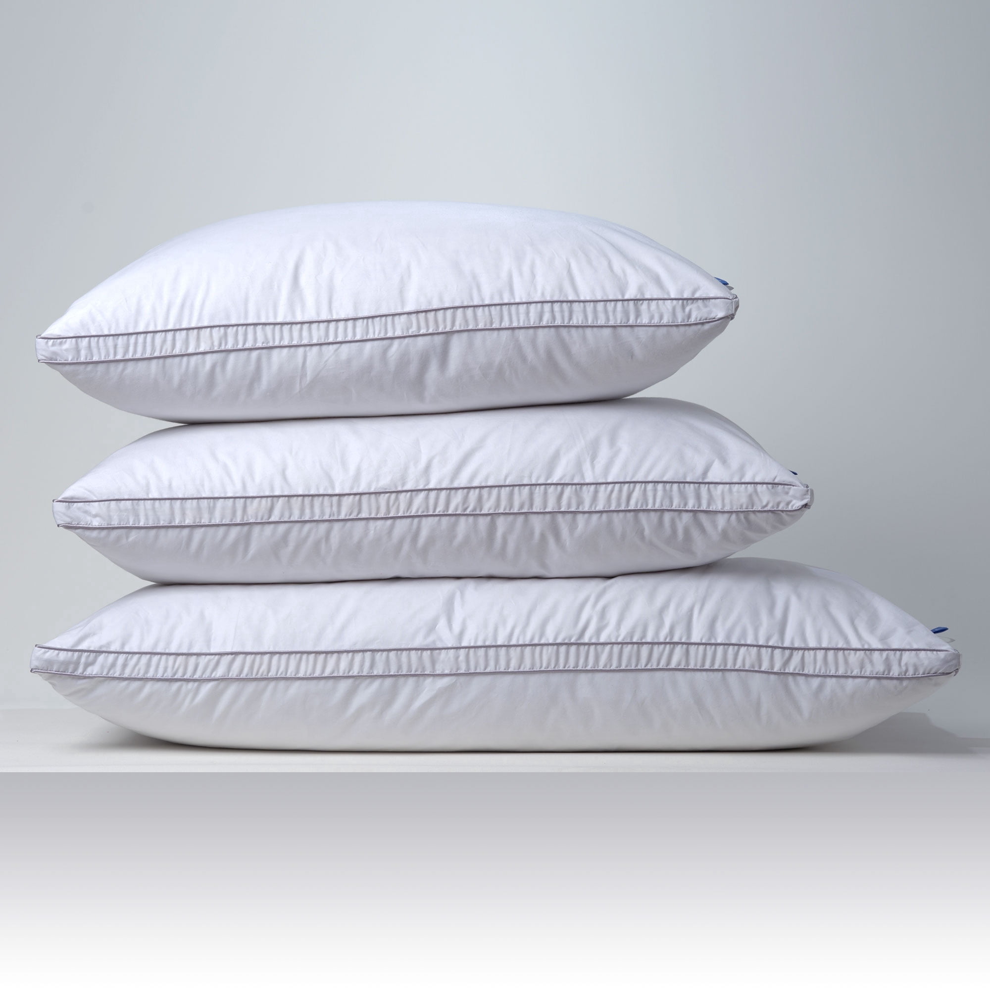 Melissa Linen Premium Goose Down Feather Pillow for Bed, Soft & Supportive, Standard Size, White