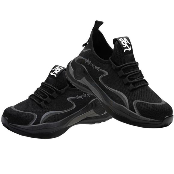 Tenis Botas de Trabajo Ligeras FootShack SafetyHikeBlack 4US 23MX Negro/Gris Plantilla Kevlar Suela EVA Punta de Acero