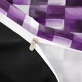 thumbnail image 4 of Homewish Purple Gradient Plaid Twin Duvet Cover,Vintage Artwork Twin Bedding,Black Reversible,2-Piece,1 Duvet Cover and 1 Pillowcase, 4 of 6