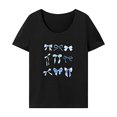 thumbnail image 1 of Camiseta de verano para mujer, ropa deportiva, ropa de calle, cuello redondo, para uso diario en la playa S, 1 of 7