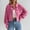 Hot Pink, variant on Women's Jackets Lightweigh Athletic Under $15 Casual Cardigan Solid Long Sleeve Jacket Button Coat