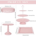 thumbnail image 2 of 8 Pcs Cake Stand Pink Metal Dessert Table Display Set, 3-Tier Cupcake Stand, Cake Display Tower and Cookie Tray Rack Serving Tray for Birthday Party, Weddings, Baby Shower (Pink), 2 of 14