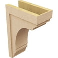 thumbnail image 5 of 8"W x 16"D x 24"H Classic Warren Rough Cedar Woodgrain TimberThane Corbel, Primed Tan, 5 of 6