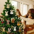thumbnail image 3 of 24 Pcs Angel Christmas Ornaments for Tree,Vintage Angel Wooden Christmas Tree Decoration,Retro Small Angels Hanging Decorations Figure with Rope for Crafts Gift Holiday Tags Party, 3 of 9