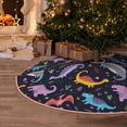 thumbnail image 6 of Daiia Cartoon Dinosaur Drawing Merry Christmas Tree Skirt , Xmas Large Lace-up Tree Skirt, Santa Snowflakes Rustic Home Decorations New Year Party Farmhouse Decor-48", 6 of 7