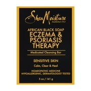 Shea Moisture African Black Soap Eczema and Psoriasis Therapy Medicated Soap, 5 Oz, 6 Pack