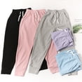 thumbnail image 5 of Teens Little Girls' Sweatpants Soft Athletic Performance Joggers Drawstring Lone Pants, Size 4-16 Years, 5 of 9