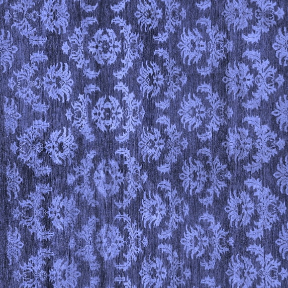 Ahgly Company Indoor Square Abstract Blue Modern Area Rugs, 4' Square