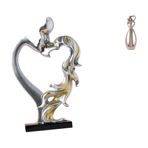 Estatua de pareja,Figura de pareja besándose,regalo de boda moderno,Estatua de pareja besándose en el aniversario de San Valentín,Pareja en miniatura,Pareja de enamorados abrazándose en