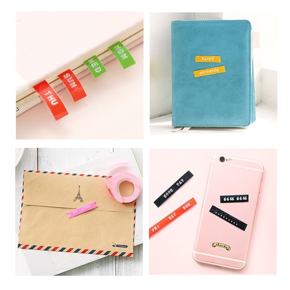 Aibecy Portable Manual Label Maker DIY 3D Embossing Label Writer Printer Typewriter with PVC 9mm Label Tapes Lettering Machine