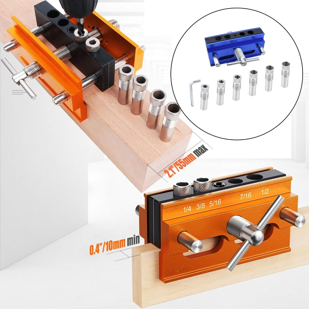 Centering Doweling Jig Widen Wood Dowel Jig Drill Jig for Straight Holes 6 Drill Guide Bushings Set