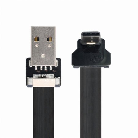 Chenyang CY Up Down Angled USB 2.0 Type-A Male to USB-C Type-C Male Data Flat Slim FPC Cable for FPV and Disk and Phone price history on PriceWatchPro