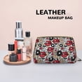 thumbnail image 4 of Funny lip skull Makeup Bag, Large Capacity Travel Cosmetic Bag for Women Girls- Travel Toiletry Bag Leather Portable Waterproof Makeup Case Organizer with Handle, 4 of 4