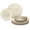 Blossom Ivory & Gold, variant on " OCCASIONS " 150pcs set (25 Guests)-Vintage Wedding Plastic Plates & cutlery -Disposable Dinnerware 10.25'', 7.5'' + Silverware w/double fork (Blossom Plain White)