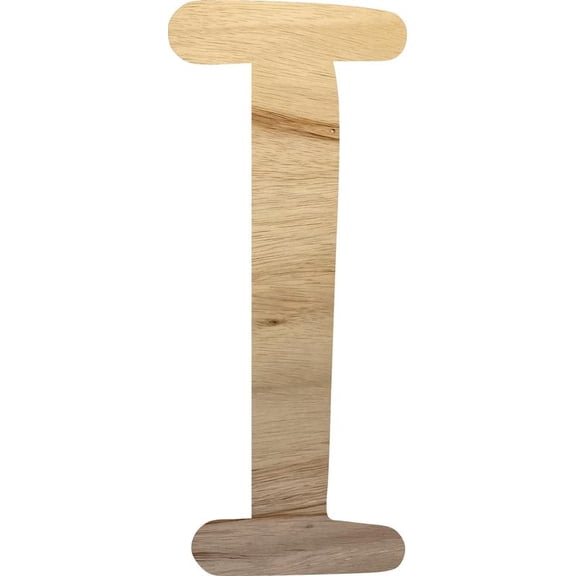 Unfinished Craft Letters, Wooden 20'' tall Letter I, Paintable Jacklin Font