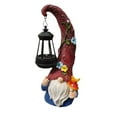 thumbnail image 2 of Solar Christmas Decorations, Resin Garden Gnome Light with Lantern Outdoor Patio Pathway Ground Lamp Holiday Ambiance Statue for Lawn Yard Grass Decor, 2 of 7