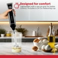 thumbnail image 2 of Holstein Housewares 2-Speed Hand Blender, Black – 150W Motor, Stainless Steel Blades, BPA-Free Measuring Cup Included, 2 of 10