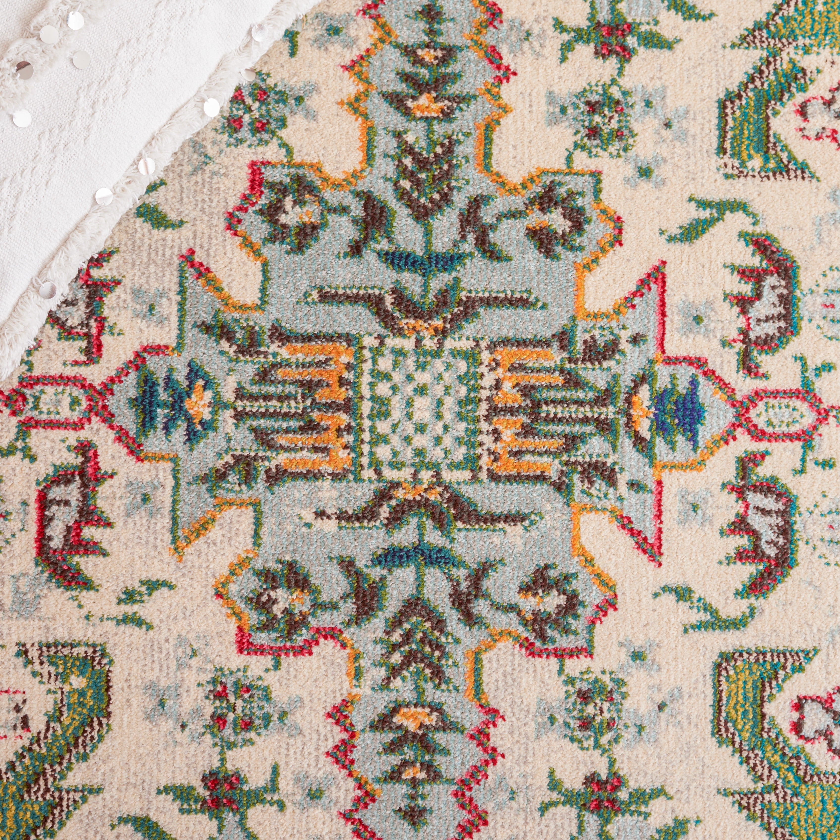 SAFAVIEH Madison Richmal Oriental Area Rug, Green/Aqua, 9' x 12'