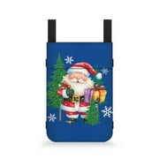 COEQINE Christmas Crutch Case Santa Claus Forearm Crutch Bag Pouch Universal Crutch Accessories Bag Crutch Tote accessories Adjustable Cane Accessories Xmas Gifts for Seniors