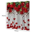 thumbnail image 2 of Shower Curtain in Pink Red Valentines Day Bathroom Curtain with Hooks Waterproof Polyester Fabric Bathroom Valentine's Day Decorations, 2 of 8