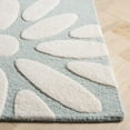 thumbnail image 3 of SAFAVIEH Kids Daisy Flowers Wool Area Rug, Teal/Ivory, 5' x 7', 3 of 7