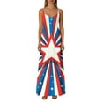 thumbnail image 3 of Hvot&aat 4th of July Dress for Women Stars Stripes Printed Independence Day Sleeveless Maxi Dress Casual Long Dresses, 3 of 6
