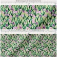 thumbnail image 2 of Soimoi Cotton Poplin Fabric Leaves & Tulip Floral Print Sewing Fabric Yard 42 Inch Wide, 2 of 7
