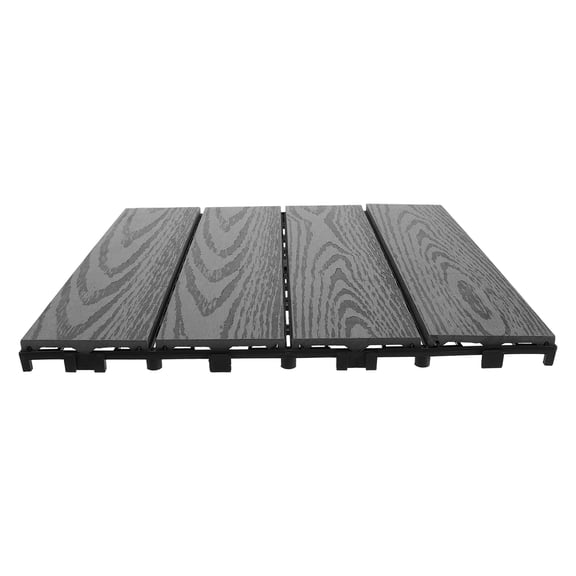 IFANLANDOR Outdoor Waterproof Plastic Deck Tiles with Embossed Anti Slip Design for Garden Patio