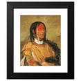 thumbnail image 2 of George Catlin 15x18 Black Modern Framed Museum Art Print Titled - Eeh-Tow-Wees-Ka-Zeet, He Who Has Eyes Behind Him (Also Known as Broken Arm), a Foremost Brave (1832), 2 of 5