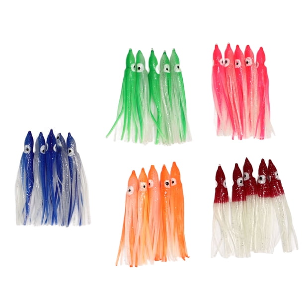 Pesca 25 Uds Señuelo De Pesca Diseño Vívido Material De Silicona Resistente A Las Mordeduras Señuelo De Pesca Luminoso Para Salmón
