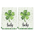thumbnail image 6 of Kugisaki St.Patrick's Day Kitchens Towel Green Clovers Hand Towel St.Patrick's Day Kitchen Dish Towels Festival Decorations Ideal Gifts 18x26 In, 6 of 7