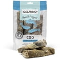 thumbnail image 1 of Icelandic+ Hand Wrapped Cod Skin Short Chew Stick Dog Treats 2oz, 1 of 3