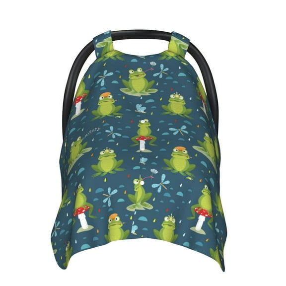 Car Seat Cover Baby - funny frogs dragonfly Raining Breathable Infant Car Seat Cover for Baby Carseat, Lightweight Comfort Baby Essentials Must Haves Newborn Stuff for Girl Boy