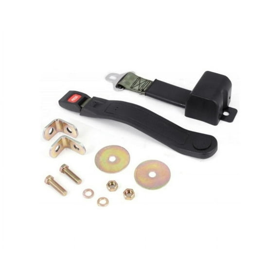 Omix-Ada by RealTruck | 13202.41 | Seat Belt, 2 Point, Retractable, Olive | Compatible with 1987-1995 Jeep Wrangler YJ