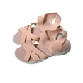 thumbnail image 2 of Viluyesy Womens Comfort Sandals, Wide Width Ankle Strap Soft Sole Fashion Casual Walking Shoes Pink US6.5, 2 of 9