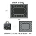 thumbnail image 2 of DEORAB Outdoor Rugs Waterproof Plastic Straw Mat 8'x10' Reversible for RV Patio Deck Beach black & Gray, 2 of 5