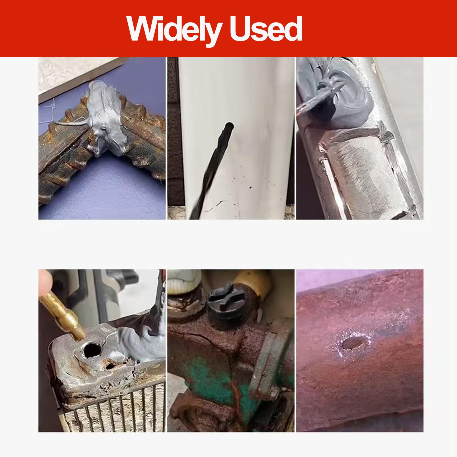 Industrial Grade Stainless Steel Casting AB Rubber, Strong Casters Glue, Metal Repair Glues, Casting Repair Glue, High Temperature Resistant Welding for Metal,Plastic, Ceramic, Wood(3 Set)