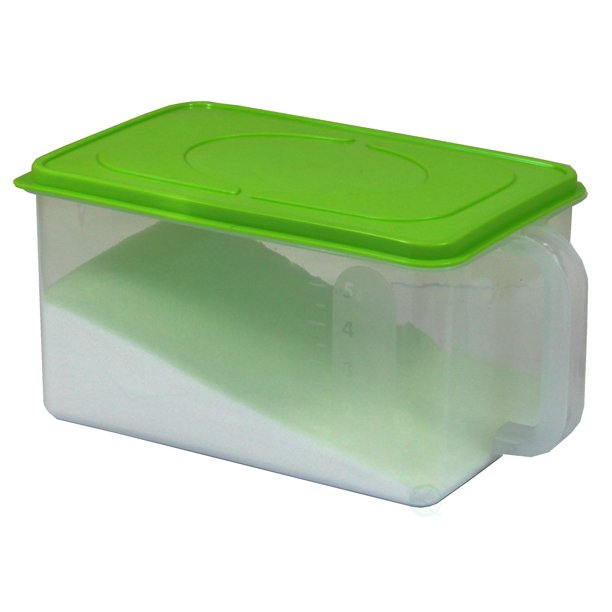Sealed Kitchen Container with Handle, Green Lid