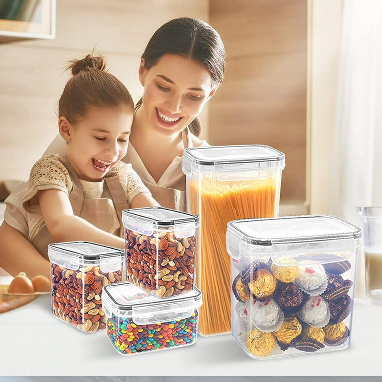 30 Pack Airtight Food Storage Container Set, Pantry Kitchen Organization and Storage, BPA Free Clear Plastic Storage Containers with Lids for Pantry