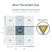 Paperless Stainless Steel Pour Over Coffee Filter – Reusable and Permanent Coffee Cone Dripper for Ovalware, Chemex, Hario and Other Carafes (Titanium Gold)