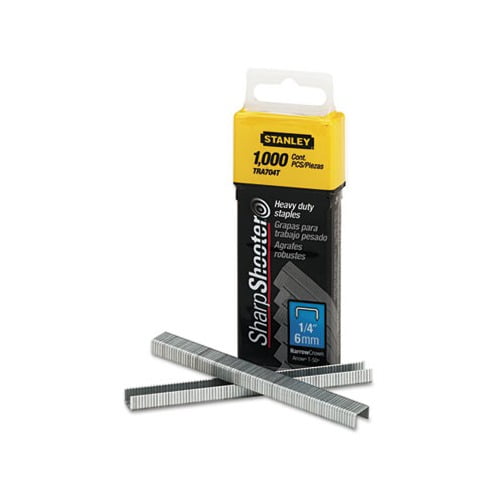 1/4" 1,000-count Stanley Monel Heavy Duty Corrosion Resistant Staples TRA704MT 