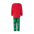 thumbnail image 5 of Family Matching Christmas Pajamas, Santa Claus Letter Print Long Sleeve Round Neck T-Shirt + Elk Print Pants, Dog Costume, 5 of 9