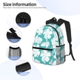 thumbnail image 4 of Haiem Vintage Floral Lightweight Backpack for School, Classic Basic Water Resistant Casual Daypack for Travel with Bottle Side Pockets, 4 of 7