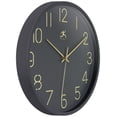 thumbnail image 4 of Infinity Instruments Stencil Plastic 14" Indoor Wall Clock with Arabic Numbers on Clocks Face, Silent Movement, Dark Grey, 4 of 7